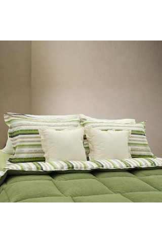Sherpa Comforter Çift Kişilik Uyku Seti - Yeşil