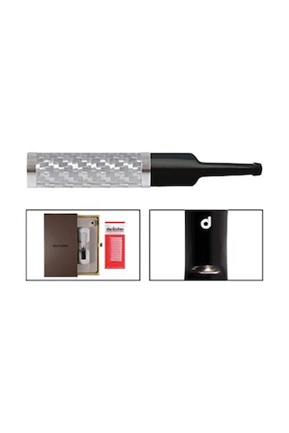 Denicotea 25007 Karbon Filtreli 6-9mm Lüks Slim Sig.Ağızlığı Karbon Silver