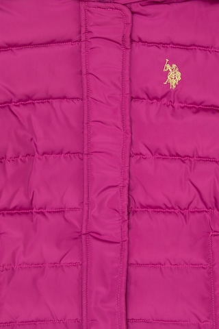 U.S. Polo Assn. Kız Çocuk Kapüşonlu Fuşya Kaban 50313175-VR023