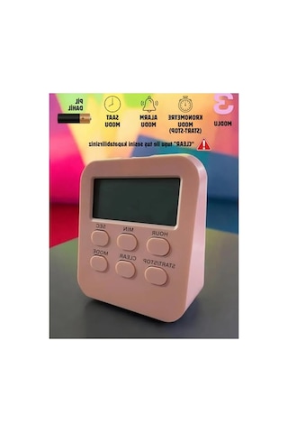 Pembe Öğrenci Ders Çalışma Saati, Kronometreli Zamanlayıcı