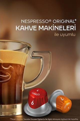 Jacobs Lungo 6 Classic Nespresso Uyumlu Alüminyum Kapsül Kahve 5 X 10'lu Kapsül Kahve