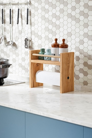 Rulo Havlu Takılabilir Baharatlık Standı Tezgah Üstü Düzenleyici