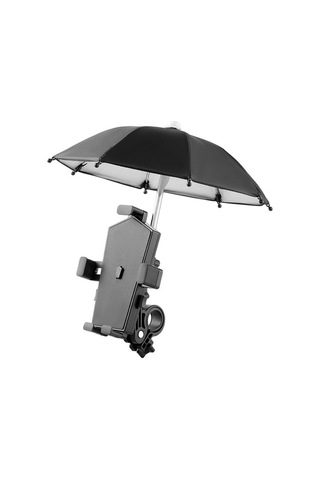 Tongxida Suntek Motosiklet Telefon Tutacak Siyah Şemsiyeli, Motosiklet İçin Uygun
