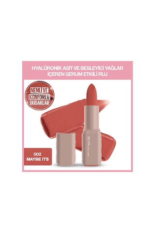 Maybelline New York Serum Etkili Hyalüronik Asit Ve Besleyici Yağ İçeren Matte Ruj 002 Maybe It's