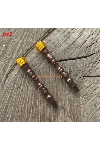 Dmax Pz2 Stoplu Vida Sıkma Ucu Mıknatıslı Çift Yönlü Yıldız Bits Uç 10 Adet Matkap Ucu