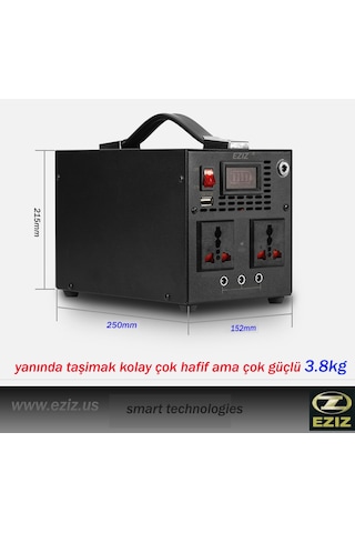 taşınabilir powerbank güç istasyonu 490W  EZIZ marka