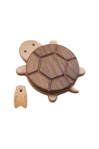 Ulzyvf Matı Masası Masası Kaplumbağa Kahverengi Kahve Kahve İçin Bardak Altlıkları Ahşap Ah Kahverengi