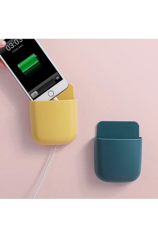 Pratik Duvar Tipi Telefon Düzenleyici Şarj Aparatı Plastik Organizer