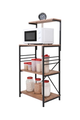 Çok Amaçlı Mutfak Rafı 134x60x40 Cm Siyah