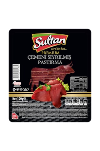 Sultan Etçi Çemeni Sıyrılmış Pastırma 100 G