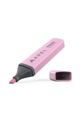 Fosforlu Kalem Prime 2201 000116 Tekli Pastel Pembe Tekli Metalik