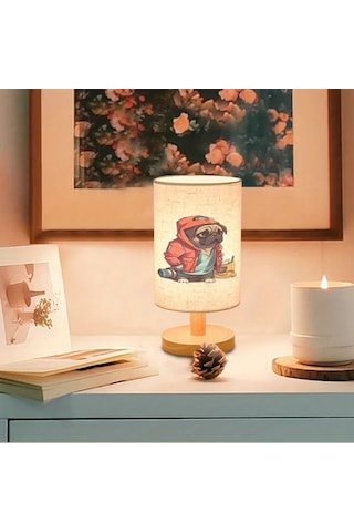 Willowhaven Creative Fabric Small Bedside Lamp 300g Usb Powered Cartoon Table Lamp Yatak Başı Aydınlatma Füme