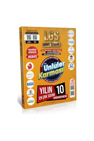Ünlüler Karması 2025 Lgs Genel Deneme 10 Yayın 10 Deneme- Matematik Soru Bankası Hediye