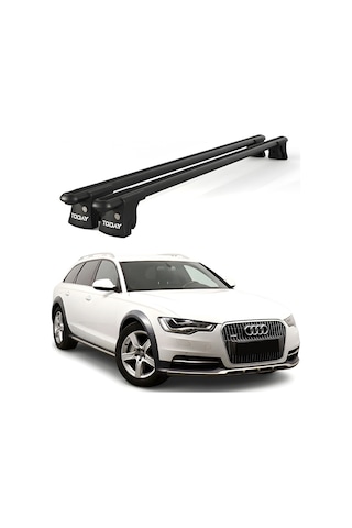 Trio-ı Audi A6 Allroad 2012 Ve Sonrası Uyumlu Siyah Kilitli Ara Atkı 120cm Port Bagaj Tavan Barı