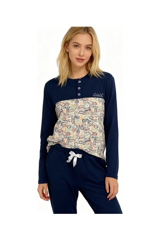 Bonbon Kadın Pamuklu 4 Adet 2'li Pijama Takımı Bb2220 Desenli