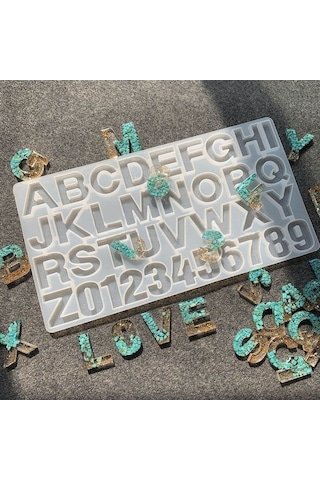 Maoyaya Reçine Dijital Harf Kalıplar, Silikon Dekorasyon Kalıplar Çok Renkli