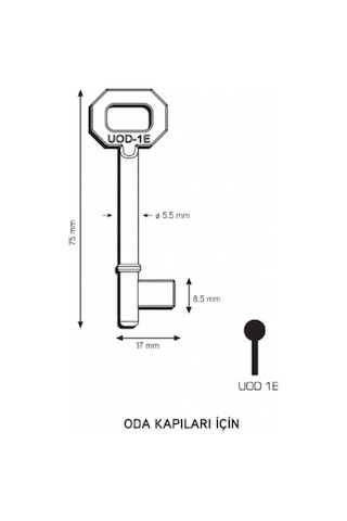 Maymuncuk Oda Kapısı Anahtarı Her Kilidi Açar - 2 Adet (11-13 Mm)