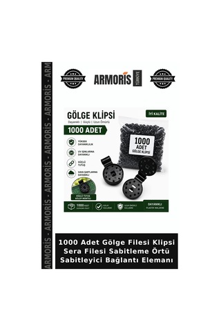 1000 Adet Gölge Filesi Klipsi Sera Filesi Sabitleme Örtü Sabitleyici Bağlantı Elemanı