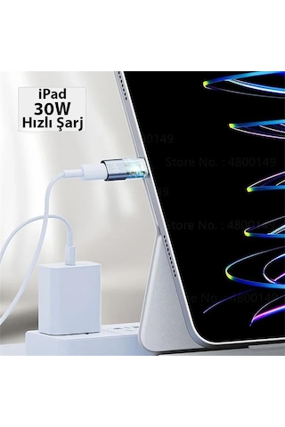 Polham 30w Şarj Destekli Lightning To Type C Çevirici Dönüştirici Adaptör, Şarj Ve Veri Aktarım Çevirici