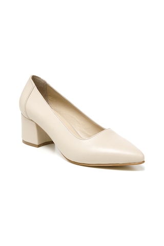 Topuklu/ Stiletto Kadın Rc-4003 Deriden Krem Krem