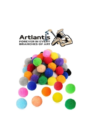 Ponpon 30 Mm 50 Li 1 Paket Karışık Renk Pon Pon 30 Mm Pompom 3 Cm Elişi Etkinliği Anasınıfı Kreş Okul Öncesi P