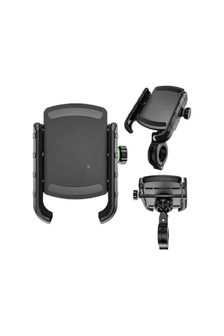 Motosiklet Gidon Ve Ayna Bağlantılı Motor Ve Bisiklet Uyumlu Telefon Tutucu 12-24w Hızlı Şarj - 9026988009317ynt