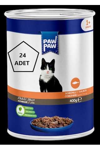 Paw Paw Jöleli Somonlu Yetişkin Kedi Konservesi 24 x 400 G Paw Paw Jöleli Somonlu Yetişkin Kedi Konservesi 24 x 400 G