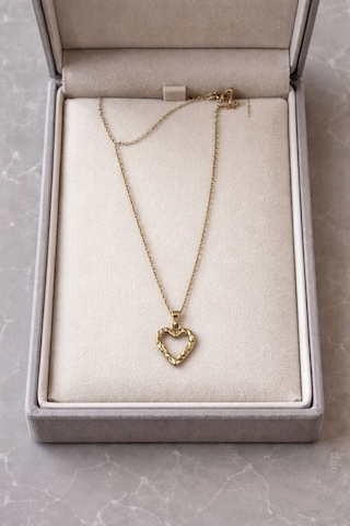 Vintage Kalp Kolye Gold