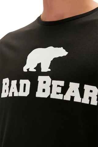 Bad Bear Beyaz Logo Baskılı King Size Erkek Tişört Mavi