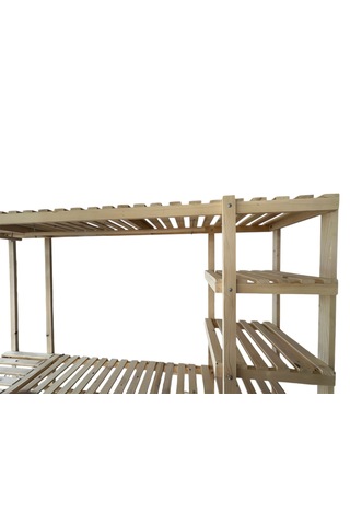 Ahşap L Köşe Elbise Dolabı Ahşap