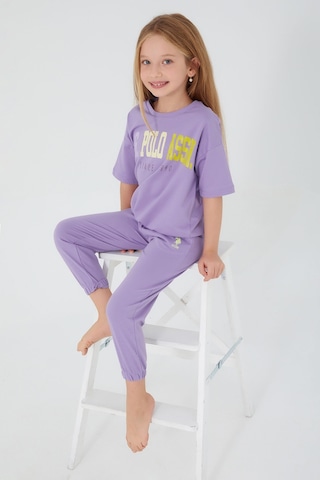 U.S. Polo Assn. Lila Kız Çocuk Pijama Takım Lila