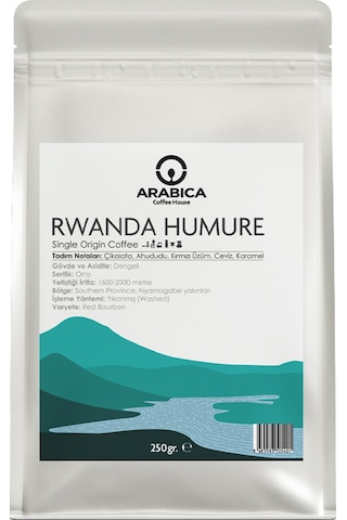 Rwanda Humure Çekirdek Kahve 250g Nitelikli Orta Kavrulmuş Çekirdek