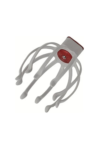 Elmpaly Beyaz Elektrikli Ahtapot Pençe Saç Masajı Usb Şarj 3 Hız Taşınabilir Titreşimli Masaj Aleti Beyaz