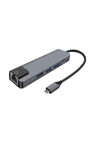 Singree 5'li Usb C Hub: 4k Hdmı, Rj45 Ethernet, Usb 3.0, Pd Şarj Portlu - Macbook Ve Diğer Type-c Cihazlar İçin