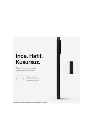 Tecno Spark 20 Kılıf Premium Mat İnce Kamera Korumalı Silikon Kapak Siyah