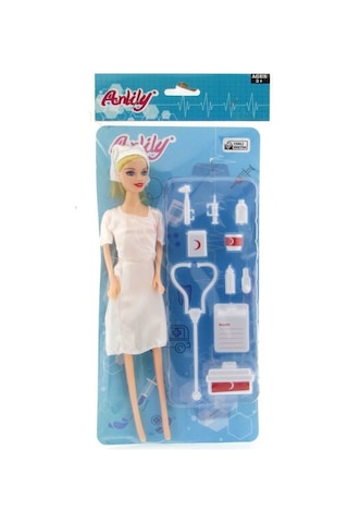 28 Cm Aksesuarlı Oyuncak Doktor Bebek 10 Parça Doktor Seti İle Çocuk Oyuncağı