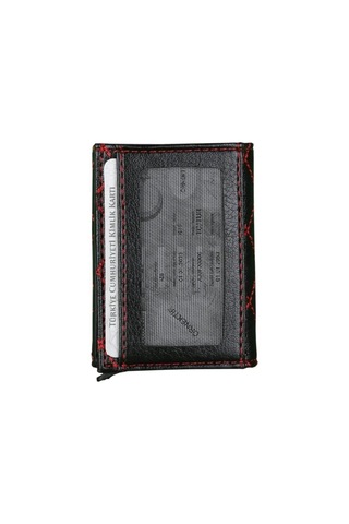 Ozka Leather Collection Nakışlı Mekanizmalı Cüzdan Yazlık Kirmizi