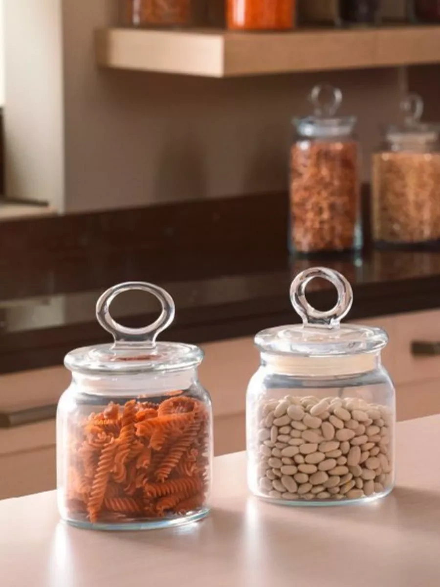 Purecrystal Kapaklı Cam Kavanoz 575 Ml, 2 Adet 179658617