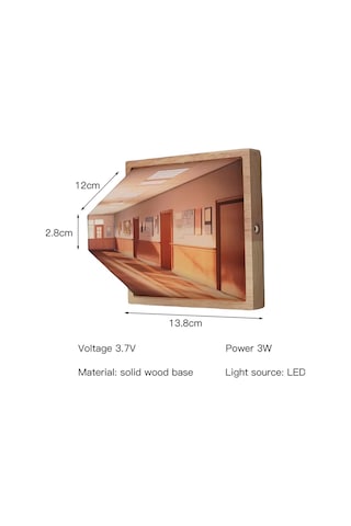 3d Stereoskopik Görsel Duvar Lambası Başucu Dekoratif Lambaları B Diğer