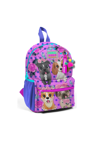 Minik Yuva Sırt Çantası Pembe Köpek Desenli İki Bölmeli 23550