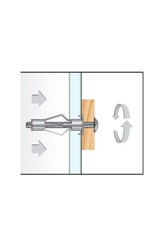 Çelik Alçıpan Ve Boşluk Dübel Frt Tuğla Paraşüt Duvar Bims 3x46 Metal 5 Adet
