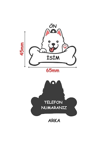 Majo İsimlik Samoyed 45mmx65mm