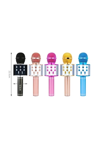 Periboia Kablosuz Hoparlörlü Bluetooth Karaoke Mikrofonu