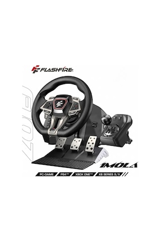 Flashfire Imola F107 Force Feedback Yarış Direksiyon Seti 900 /270 , Hall Sensörlü 3 Pedallı, 6+1 H-vites, Pc / Ps4 / Xbox Series X S / Xbox One Uyumlu
