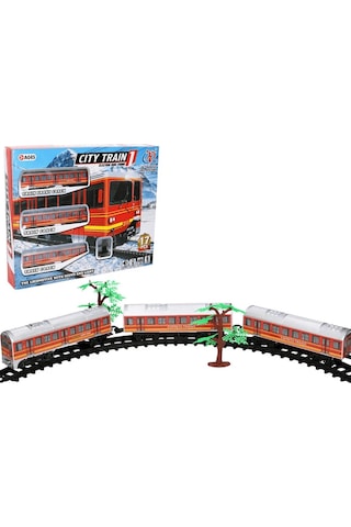 Pilli, Motorlu, Işıklı Ve Ses Efektli 17 Parça Oyuncak Tren Seti