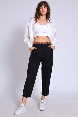 Fast Perry Kemerli Pantolon - Siyah