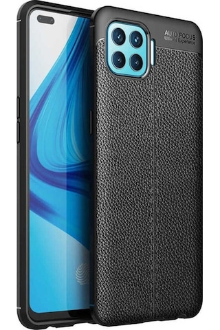 Oppo Reno 4 Lite Kılıf Zore Niss Silikon Kapak Siyah