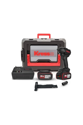 Kress KH275 20V/4.0AH Li-ion 500NM  Çift Akülü Profesyonel Şarjlı Somun Sıkma Makinesi