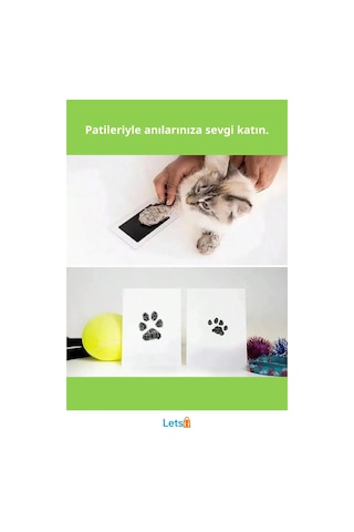Kedi Köpek Pati İzi Fotoğraf Çerçevesi Seti Toksik Olmayan Mürekkepsiz Baskı Kiti