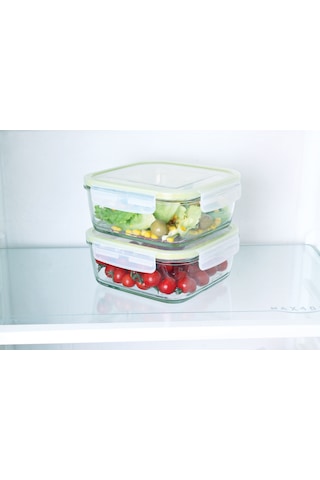 Glassco Lock 670 CC Temperli Kilitli Yuvarlak Cam Saklama Kabı